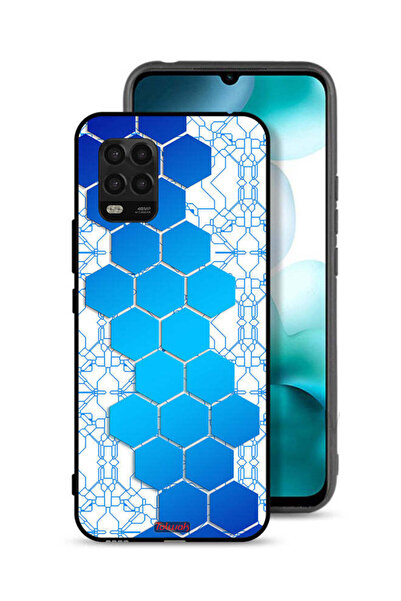 Tolwak غطاء حماية لهاتف شاومي مي 10 لايت 5G بنمط شبكة أيقونات سداسية الشكل