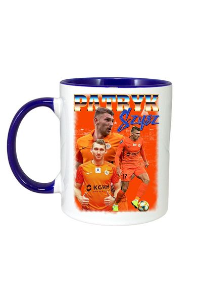INOVATIX Personalized White Mug, Patryk Player, Blue Handle and Interior, ®. 330ml