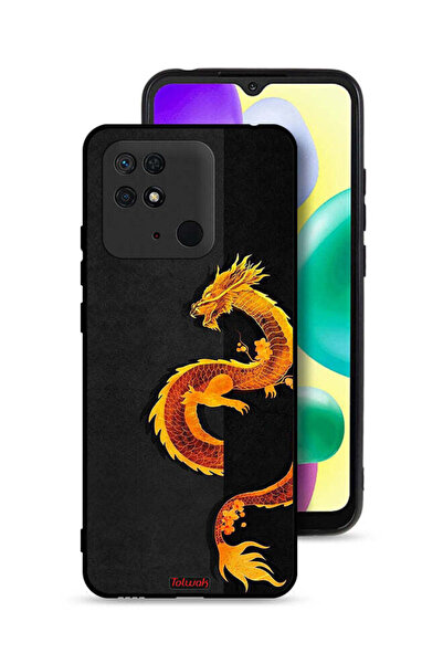 Tolwak Xiaomi Redmi 10C Protective Case Cover Dragon Art