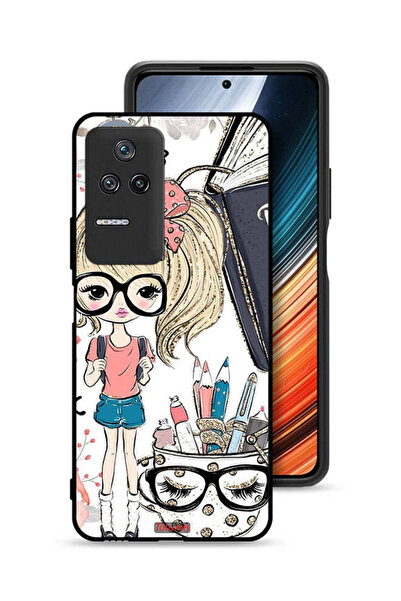 Tolwak Xiaomi Poco F4 Protective Case Cover Unicorn Girl Art