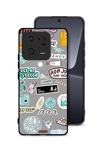 Tolwak Xiaomi 13 Pro Protective Case Cover Good Vibes Stickers