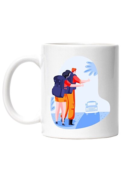 INOVATIX Cana alba personalizata, Ghiozdan, Calatorie, Autostop, Masina, INOV...