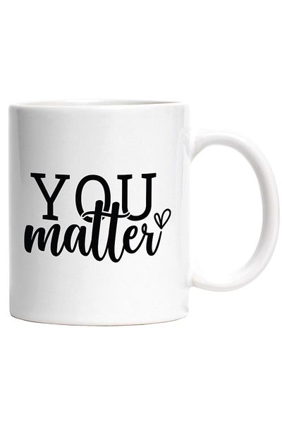 INOVATIX Personalized white mug, heart and You matter - you matter, INOVATIX®. 330ml