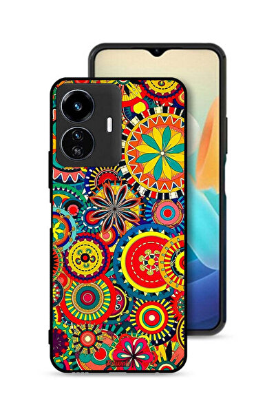 Tolwak غطاء حماية لهاتف Vivo Y77e 5G بنمط ماندالا ملون