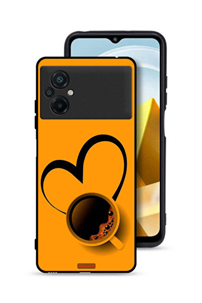 Tolwak Xiaomi Poco M5 4G Protective Case Cover Coffee Cup Art