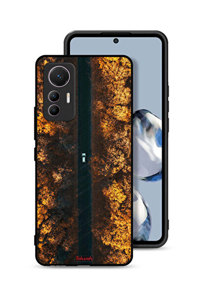 Tolwak غطاء حماية لهاتف شاومي 12 لايت بتصميم طريق في أشجار الخريف