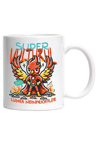 INOVATIX Personalized white mug, Super Eagle-World of the Fearless, INOVATIX®. 330ml