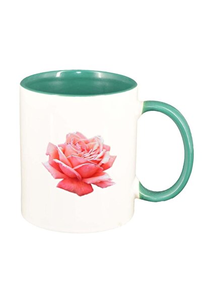 INOVATIX Cana alba personalizata, Rose, interior verde, D312, INOVATIX®. 330ml