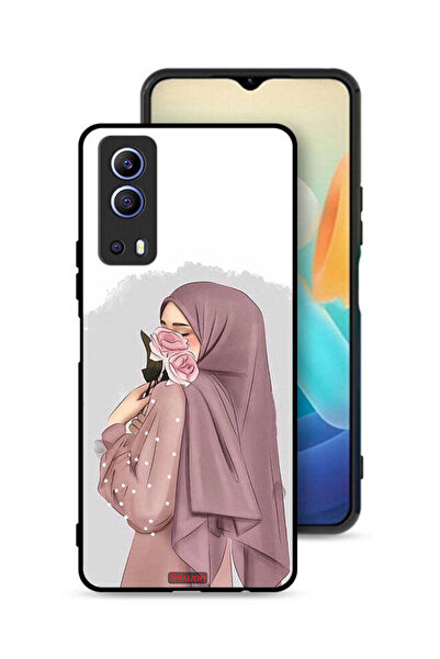 Tolwak غطاء حماية لهاتف Vivo Y72 5G برسومات فتاة تحمل ورودًا