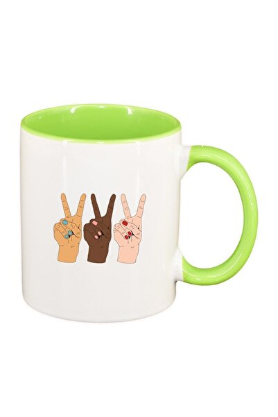 INOVATIX Cana alba personalizata, Victory, interior verde deschis, D1463, INO...