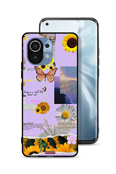 Tolwak غطاء حماية شاومي مي 11 بملصقات عباد الشمس الجميلة