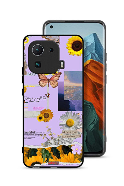 Tolwak غطاء حماية شاومي مي 11 برو بملصقات عباد الشمس الجميلة