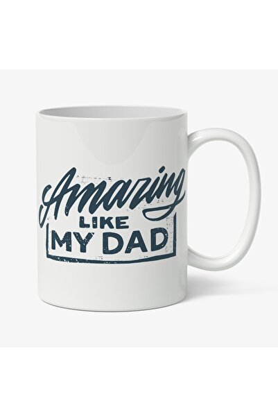 INOVATIX Cana alba personalizata, Amazing Like My Dad,, Alb, Negru, INOVATIX®...