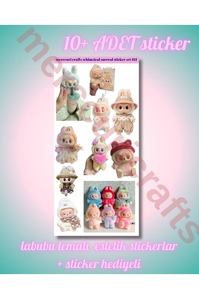 merccuri crafts Labubu Aesthetic Sticker (10+ Pieces High Quality) - for Notebook Agenda, Laptop, Scrapbooking
