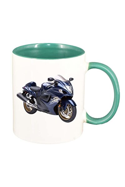 INOVATIX Cana alba personalizata, Motor, interior verde, D44, INOVATIX®. 330ml