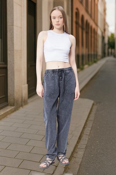 Malerind Hambez Bottom Tracksuit Linen Trousers Look Comfortable Fit Plus Size Summer Relaxed