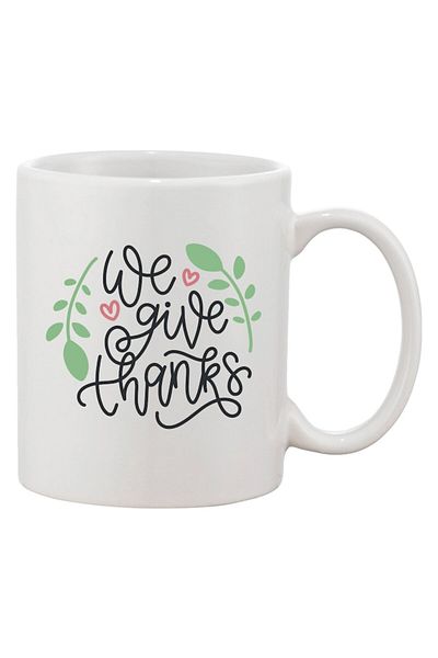 INOVATIX Cana alba personalizata, personalizata 'We give thanks'a, INOVATIX®. 330ml