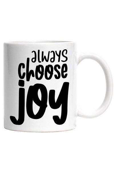 INOVATIX Personalized white mug, ul in English Always choose joy - always choose joy, INOVATIX®. 330ml
