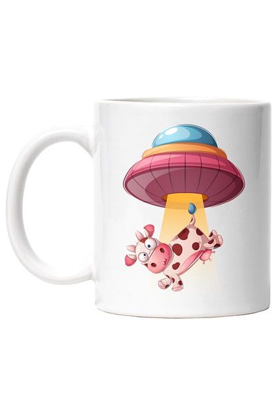 INOVATIX Personalized white mug, UFO, Cow, Abduction, Aliens, SF, INOVATIX®. 330ml