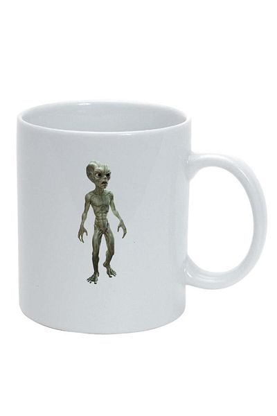 INOVATIX Personalized white mug, Alien, white, D244, INOVATIX®. 330ml