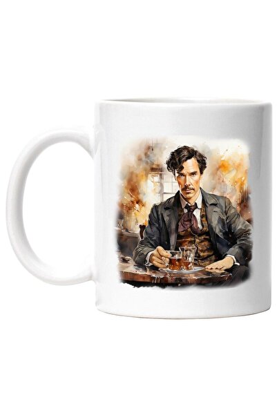 INOVATIX Εξατομικευμένη λευκή κούπα, Σέρλοκ Χολμς, Βενέδικτος, Χαρακτήρας, Λά...