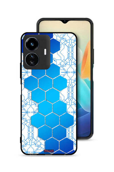Tolwak غطاء حماية لهاتف Vivo Y77e 5G بشعار Honeycomb Hexagon Icon Networks