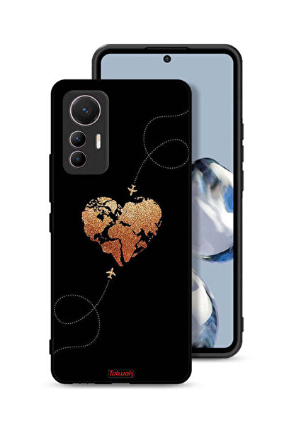 Tolwak Xiaomi 12 Lite Protective Case Cover Airplanes Touching Heart