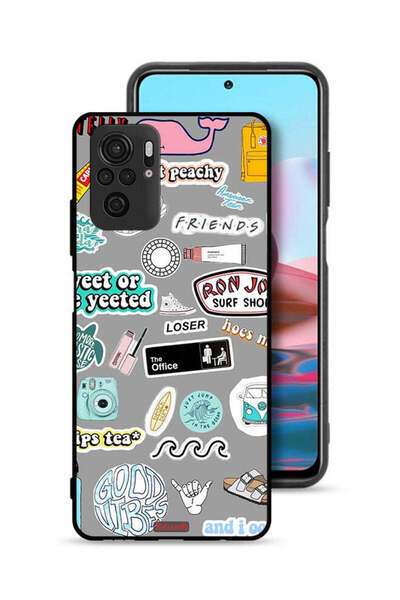 Tolwak Xiaomi Poco M5s Protective Case Cover Good Vibes Stickers