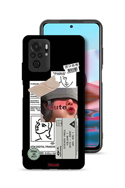 Tolwak Xiaomi Redmi Note 10S Protective Case Cover Cute Sticker