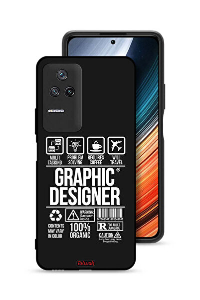 Tolwak غطاء حماية لهاتف Xiaomi Poco F4 - ملصق مصمم جرافيكي