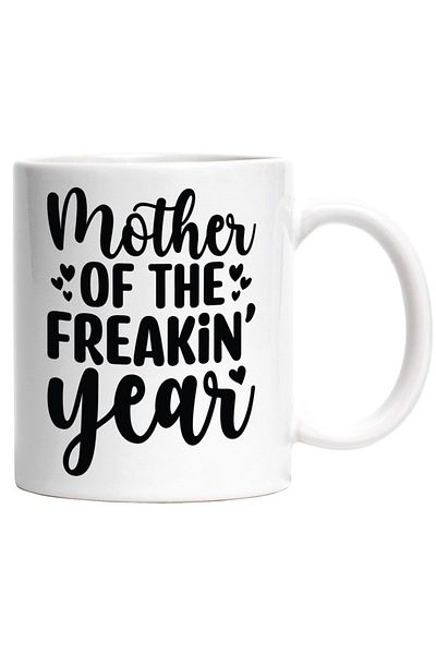 INOVATIX Personalized white mug, heart for the coolest mom of the year, INOVATIX®. 330ml