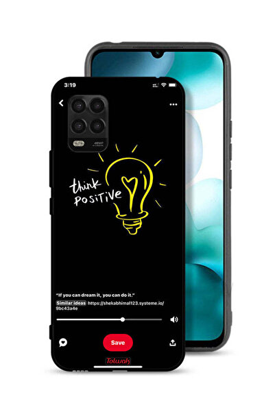 Tolwak غطاء حماية لهاتف شاومي مي 10 لايت 5G - فكر بإيجابية