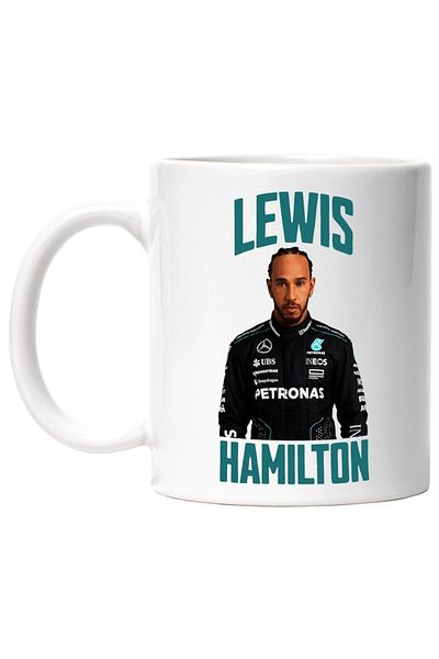 INOVATIX Personalized white mug, Lewis Hamilton professional racing formula 1 speed, INOVATIX®. 330ml