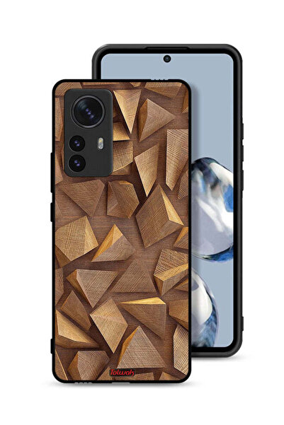 Tolwak غطاء حماية لهاتف Xiaomi 12S Pro مصنوع من الخشب بتصميم فني