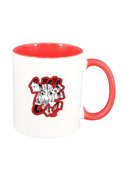 INOVATIX Personalized white mug, La Casa De Papel, red interior, D1494, INOVATIX®. 330ml