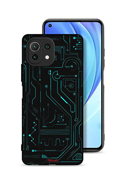 Tolwak غطاء حماية لهاتف شاومي مي 11 لايت دوائر فنية رقمية بسيطة شاشات متعددة