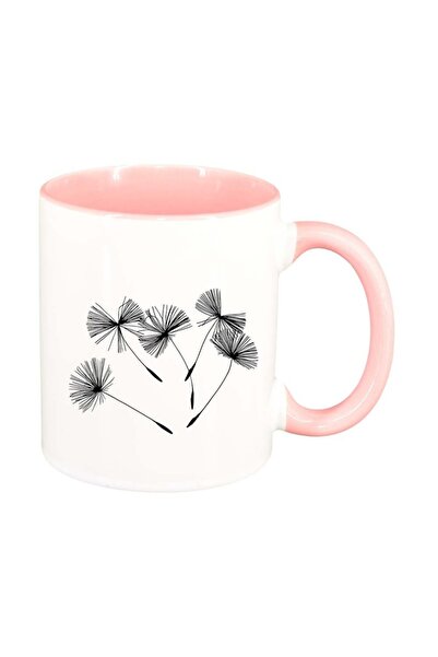 INOVATIX Εξατομικευμένη λευκή κούπα, Πικραλίδα, ροζ εσωτερικό, D955, INOVATIX...