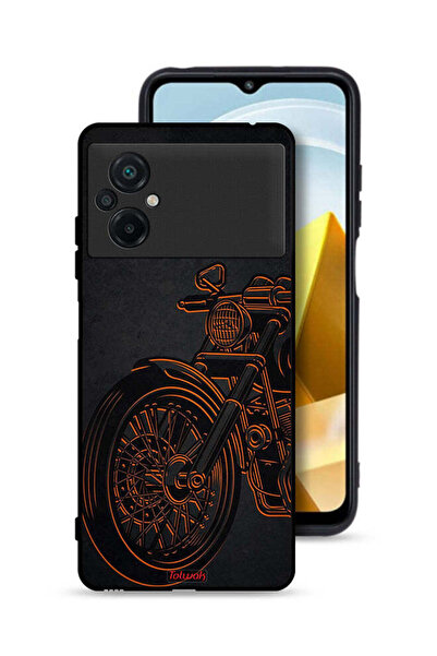 Tolwak Xiaomi Poco M5 4G Protective Case Cover Vintage Bike