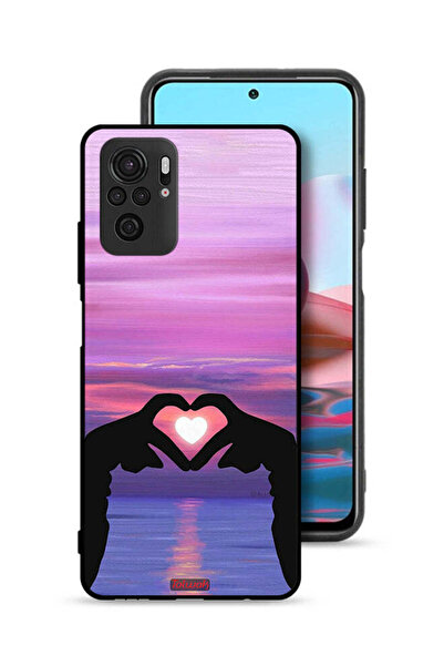 Tolwak Xiaomi Redmi Note 10S Protective Case Cover Heart Moon