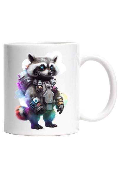 INOVATIX Cana alba personalizata, Raton, Android, Mutant, Sci-Fi, Soldat, Cur...