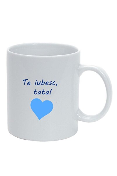 INOVATIX Cana alba personalizata, Te iubesc..., alb, D1026, INOVATIX®. 330ml