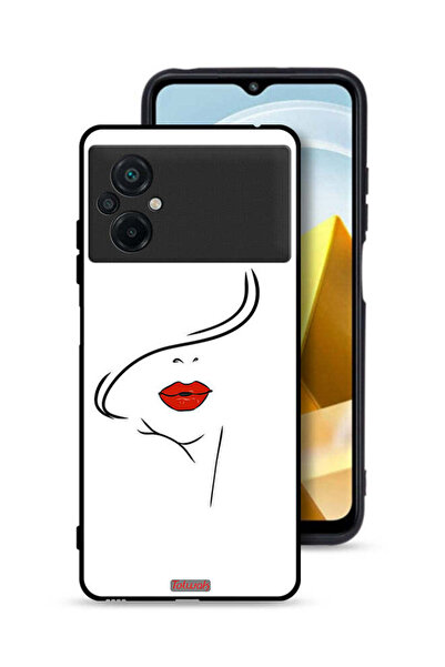 Tolwak غطاء حماية لهاتف Xiaomi Poco M5 4G برسومات وجه فتاة