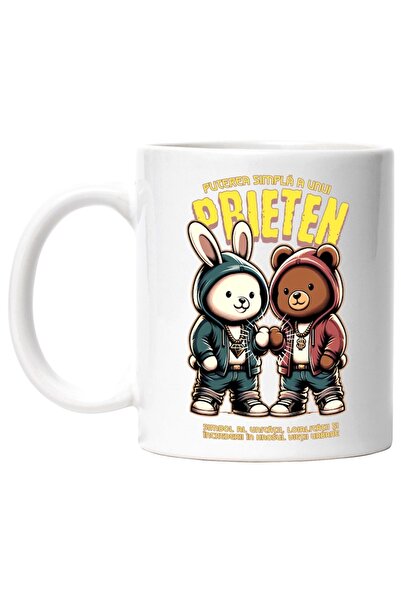 INOVATIX Cana alba personalizata, Puterea simpla a unui prieten iubire loialitate, INOVATIX®. 330ml