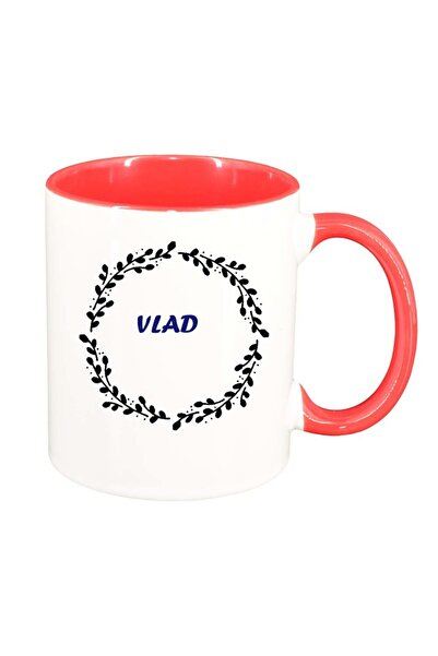 INOVATIX Cana alba personalizata, Nume, interior rosu, D1092, INOVATIX®. 330ml