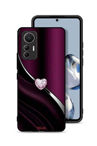 Tolwak غطاء حماية لهاتف شاومي 12 لايت بتصميم قلب ماسي