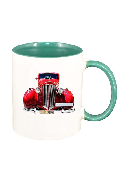 INOVATIX Cană albă personalizată, Mașină veche, interior verde, D1007, INOVAT...