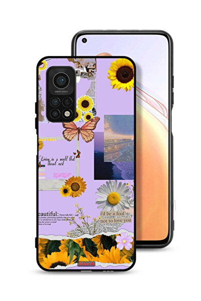 Tolwak غطاء حماية لهاتف Xiaomi Mi 10T Pro 5G بملصقات عباد الشمس الجميلة