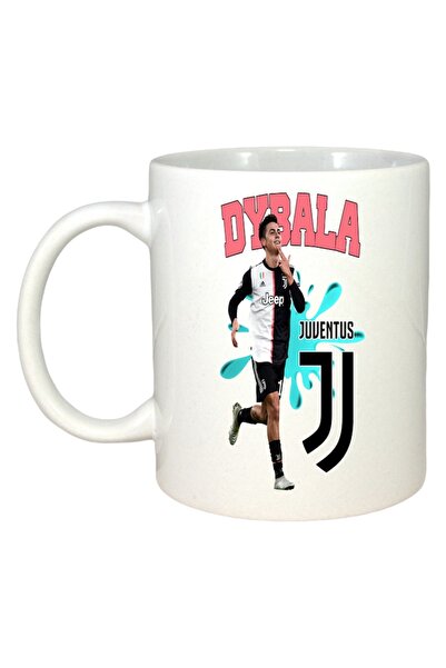 INOVATIX Cana Alba Personalizata, Dybala Juventus, Maner Si Interior Alb, ®. 330ml
