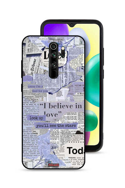 Tolwak Xiaomi Redmi Note 8 Pro Protective Case Cover Newspaper Pieces