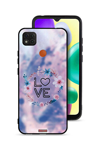 Tolwak غطاء حماية لهاتف شاومي ريدمي 10A برسومات زهور الحب وخاتم فني